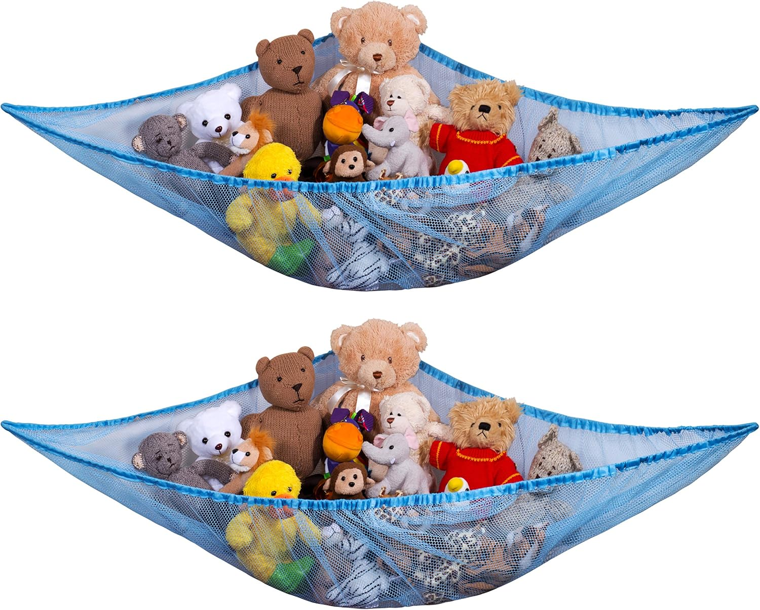 Jumbo Toy Hammock -2PACK- Organize Stuffed Animals or Children'S Toys with This Mesh Hammock. Looks Great with Any D&eacute;cor While Neatly Organizing Kid'S Toys and Stuffed Animals. Expands to 5.5 Feet.
