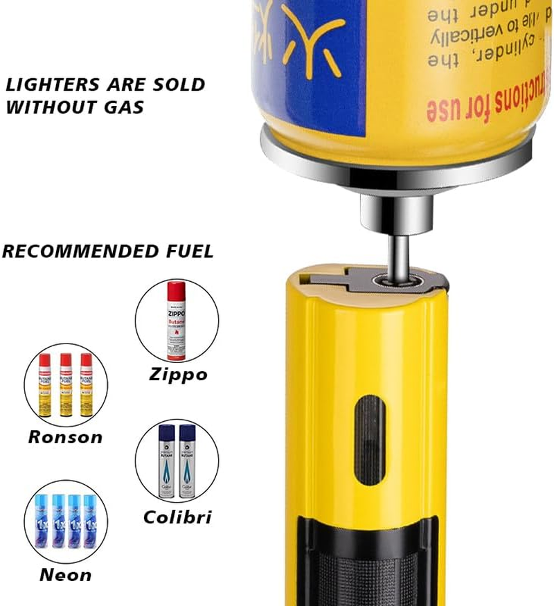 FOJI Triple-Flame Jet Torch Lighter, Mini Butane Torch with Refillable Butane System, Built-In Cutter & Adjustable Flame &ndash; Windproof Fire Starter for Candles, Camping, and Outdoor Adventures (Gray) image number 2