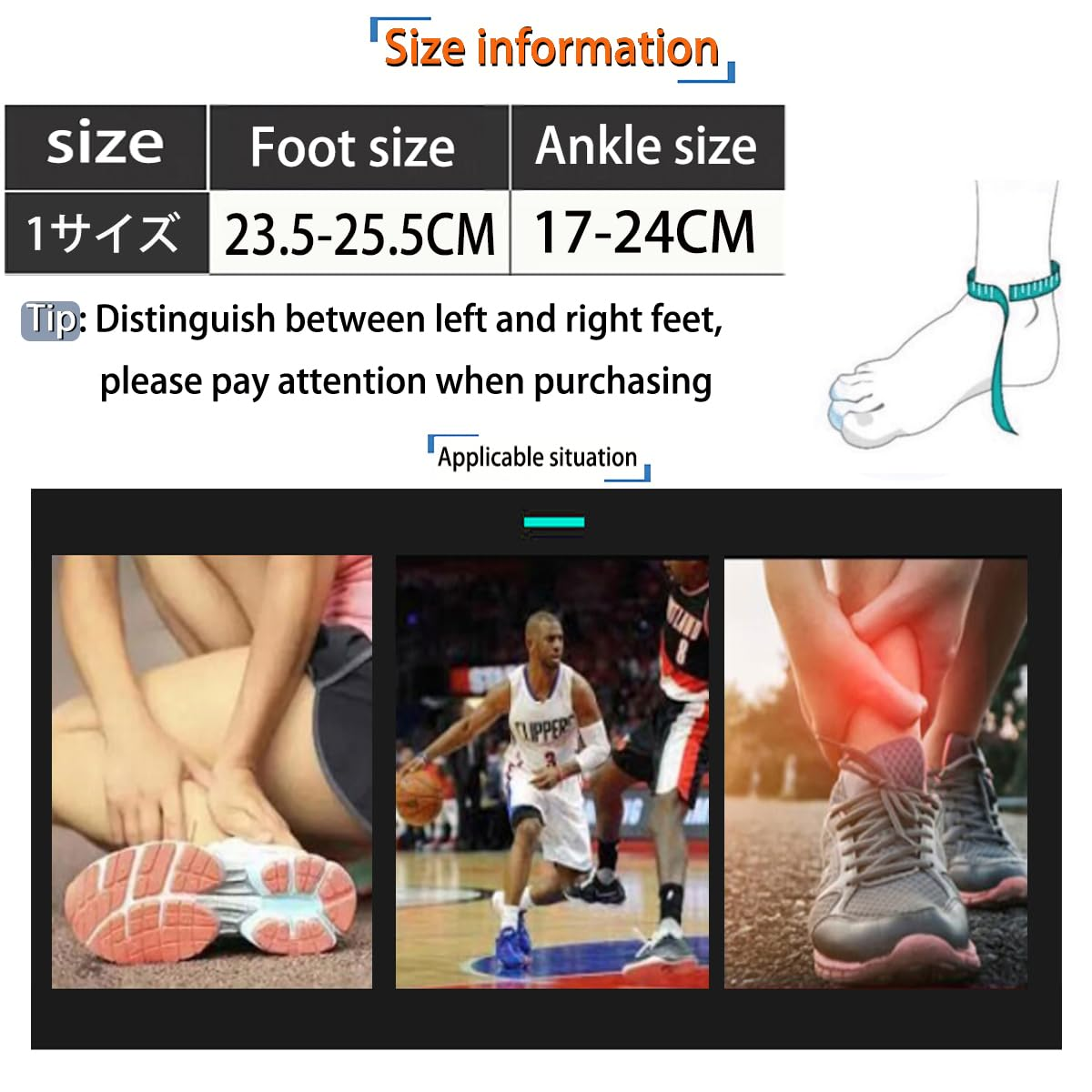 Ankle Support Brace， Open-Heel Ankle Brace with Adjustable Straps for Sports Protect, Plantar Fasciitis, Achilles Tendonitis, Ligament Damage, Injury Recovery，Male and Female,Uniform Size/No Distinction between Left and Right (Right, Gray) - Purple image number 3