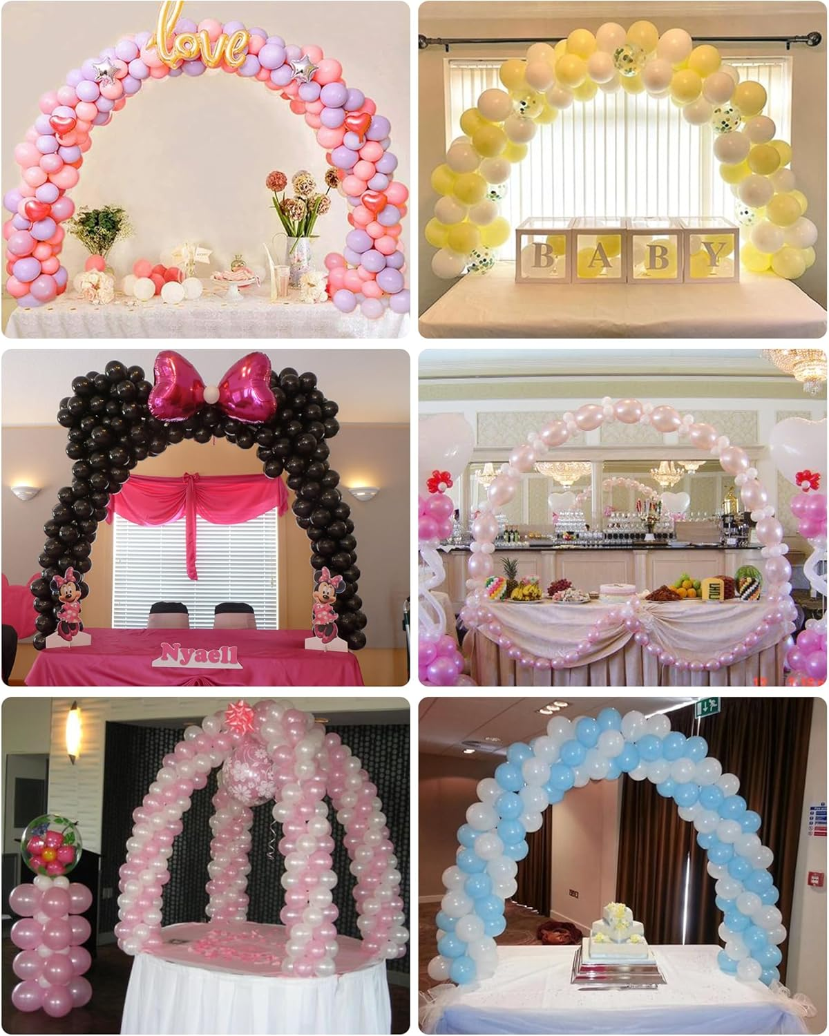 YALLOVE Table Balloon Arch Kit, 12FT Balloon Garland Stand for Party Decoration image number 4