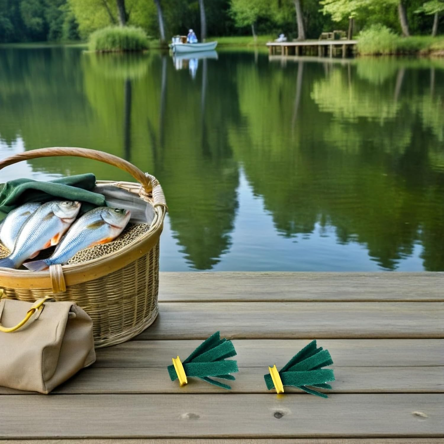 TEHAUX 30Pcs Aquarium Fish Breeding Mop Soft Floating Spawn Mop for Fish Tanks Natural Egg Collector for Aquatic Pets Breeding and Efficient Egg Collection image number 6