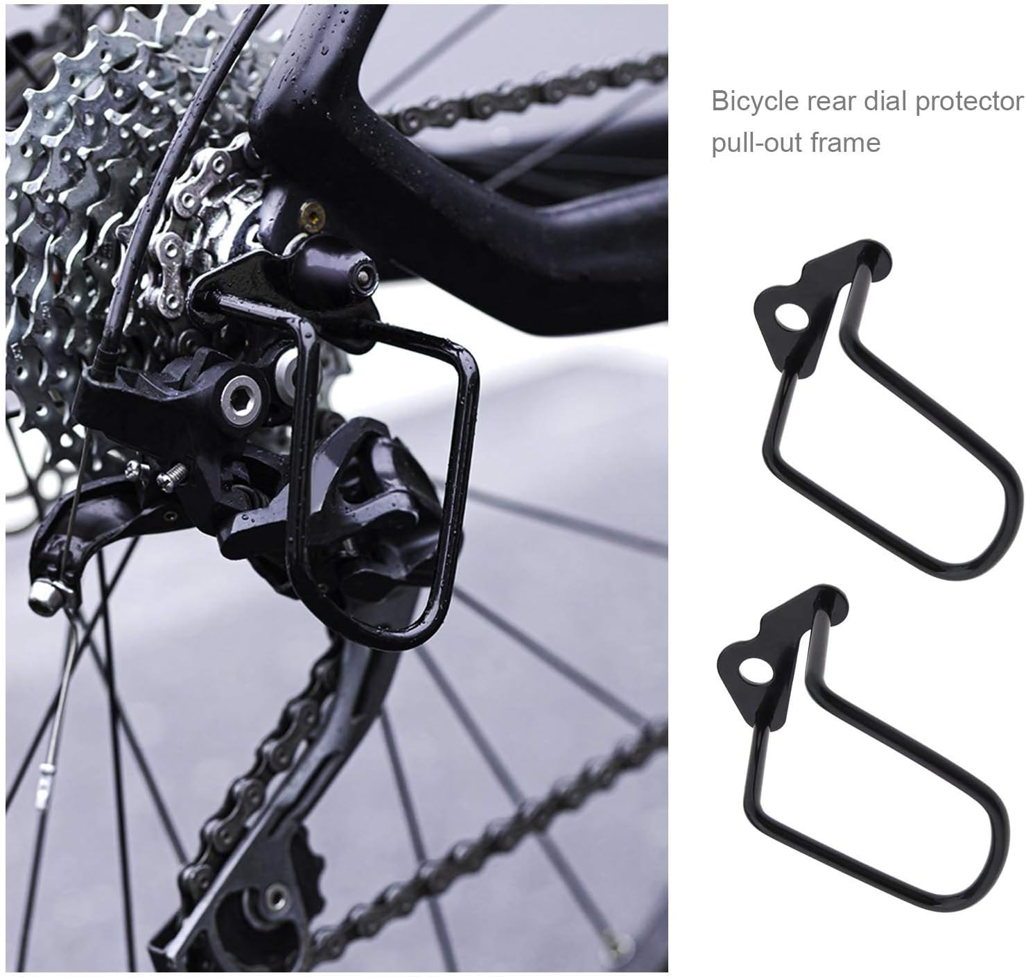 VGOL Bicycle Rear Derailleur Chain Gear Guard Protector Bracket for Most MTB Mountain Road Bike Folding Bike Cycling Pack of 2 image number 1