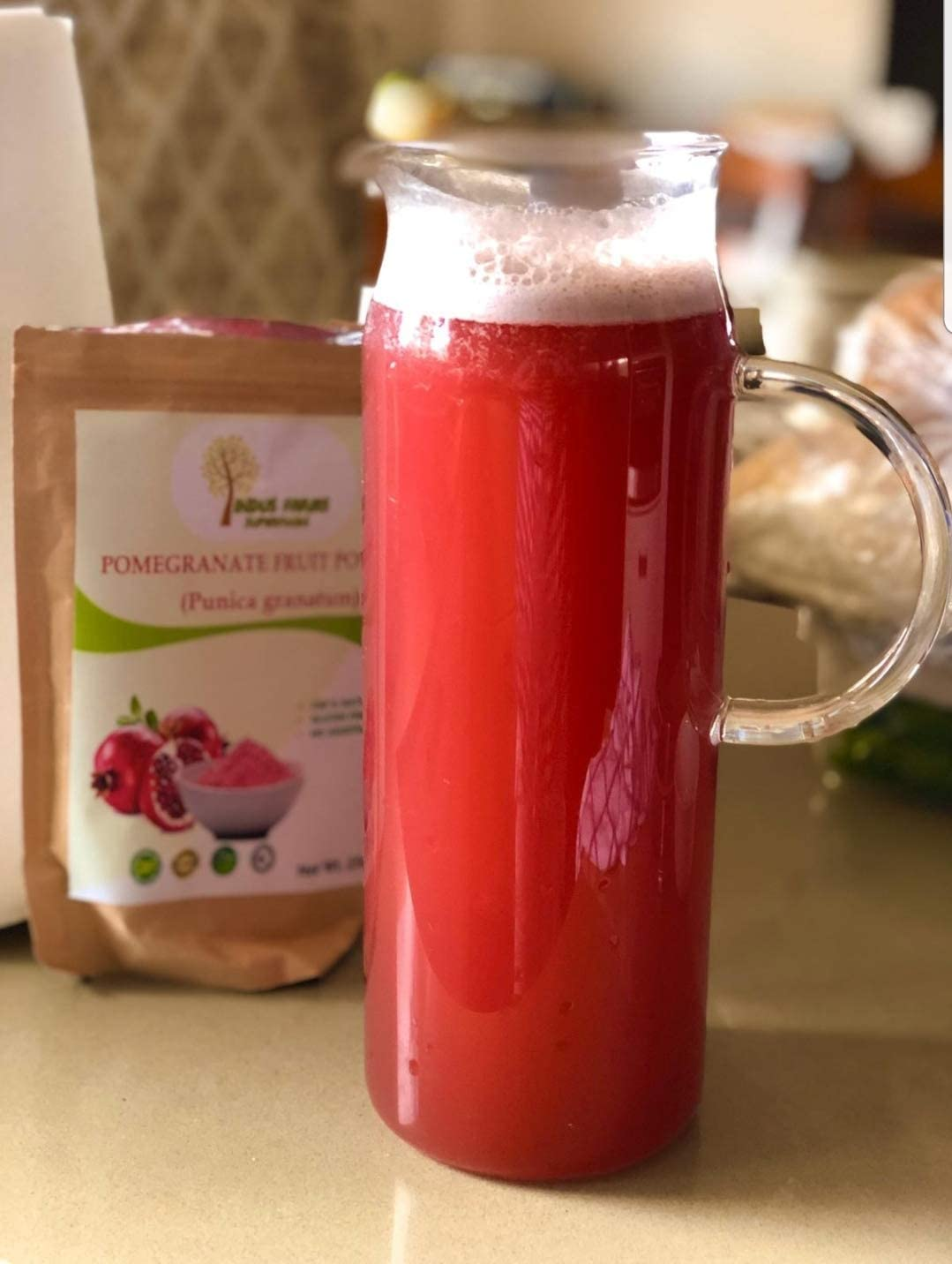 Pomegranate Fruit Powder 500 Gms - Vegan, Gluten-Free, Gmo-Free, Add to Shakes, Juices, Smoothies, Tea, Baking, Salad Dressing, Natural Flavouring image number 1