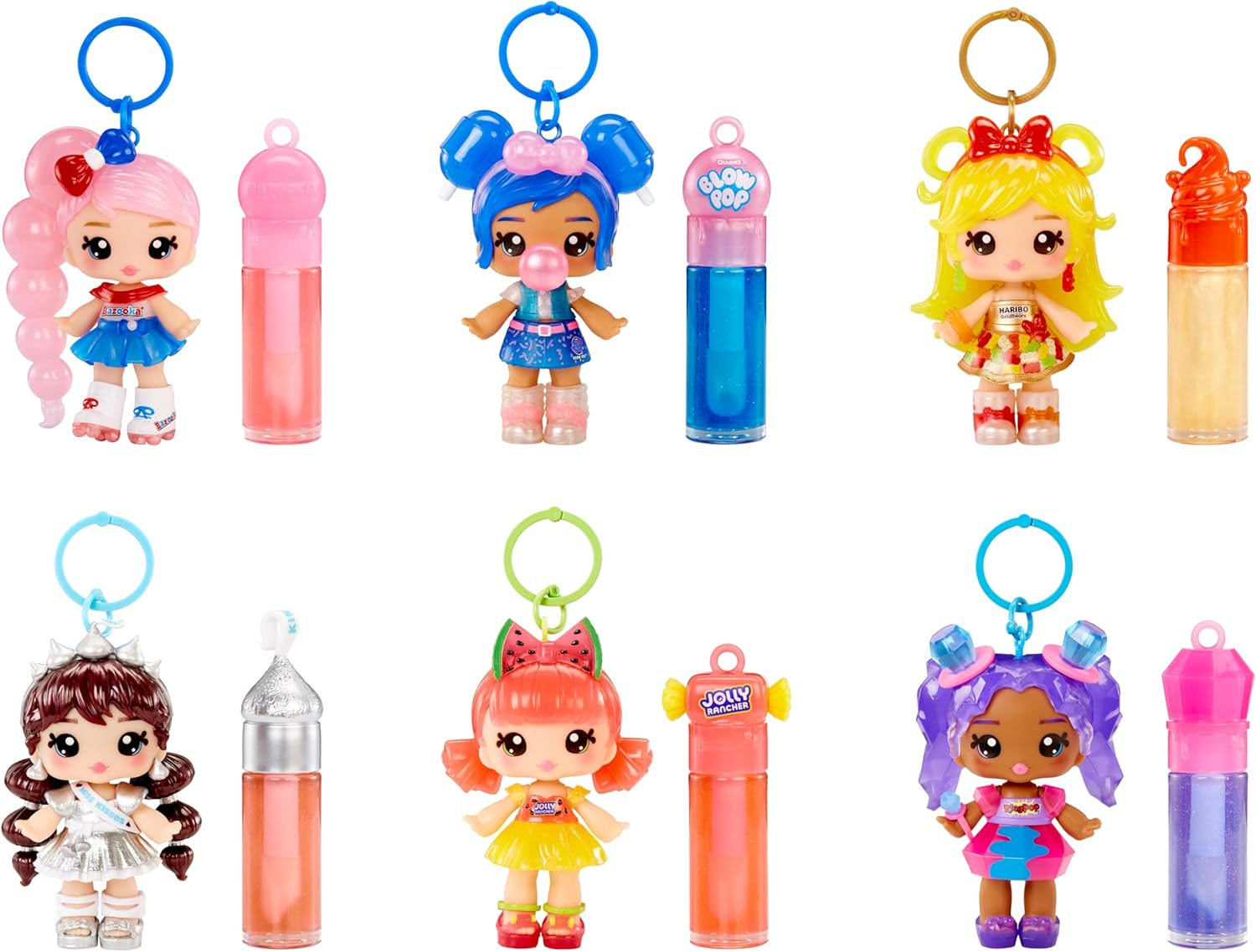 Yummiland X Licensed Sweets Lip Gloss Doll: Blow Pop - Lulu Raspberry - Includes 1 Doll, DIY Lip Gloss + Removable Keychain, Cosmetic Play, Collectible, Suitable for Children Ages 4+ image number 4