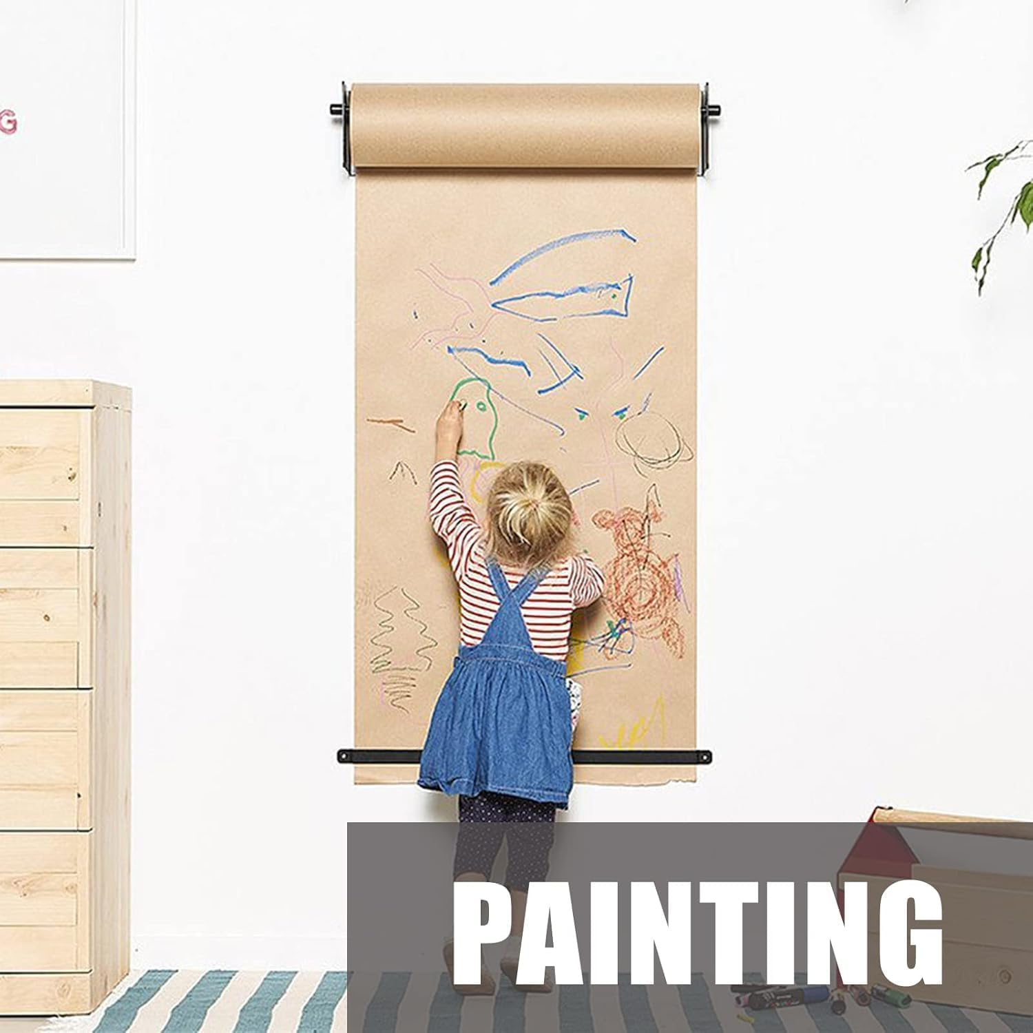 Xinghonyac Brown Wrapping Paper, Brown Kraft Paper Roll, Kraft Gift Wrapping Paper for Bouquets, Arts & Crafts, Tablecloths, Posters, Packaging,Transportation, Moving (30Cm X 10M) image number 1