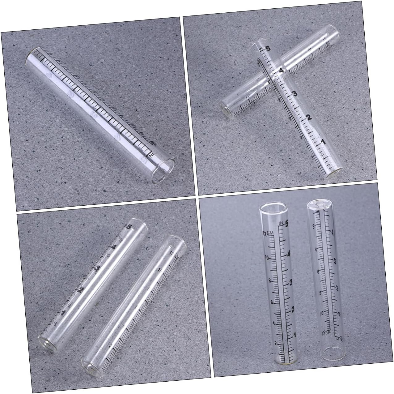 Balacoo 4Pcs Glass Rain Gauge Tubes Clear Measuring Containers for Outdoor Home Garden Precipitation Measurement Weather Rainfall Instrument image number 3