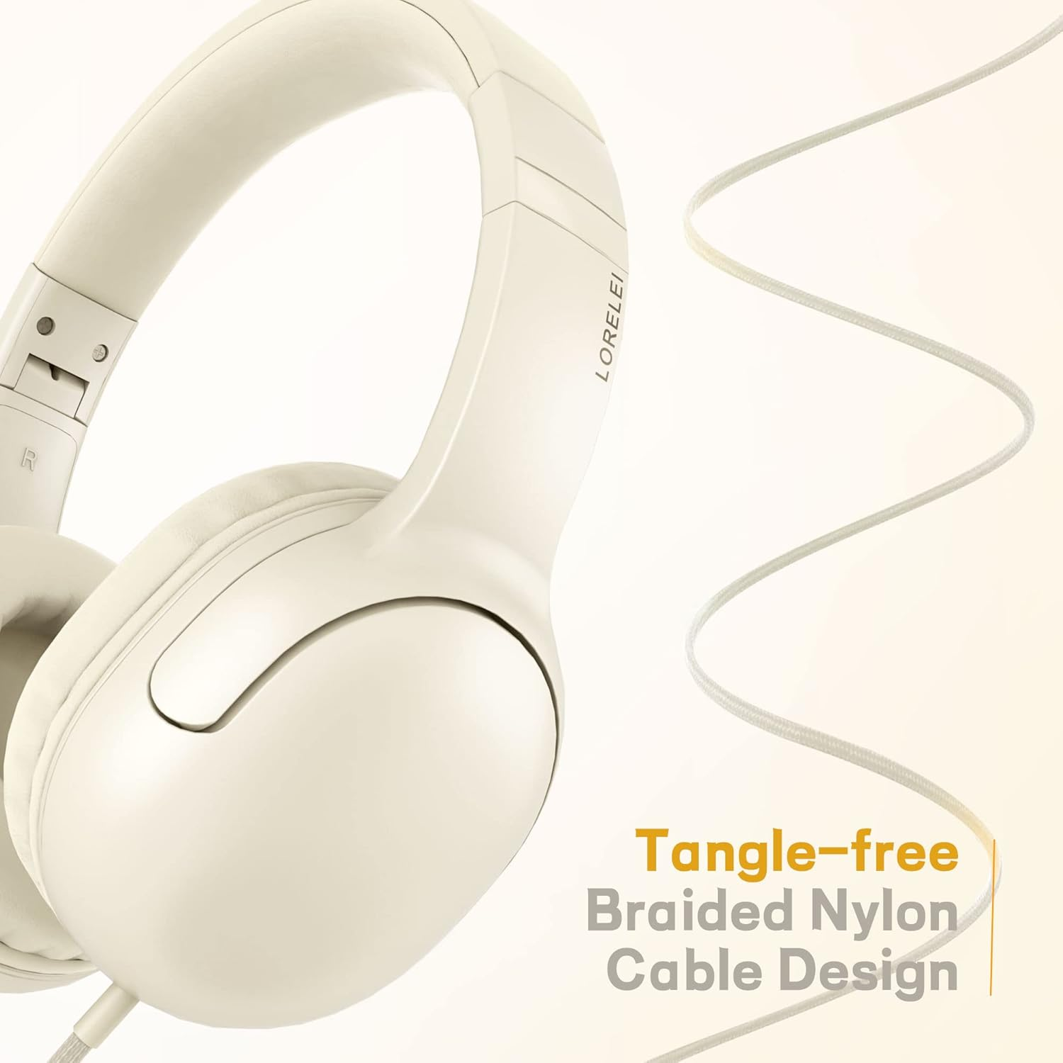 LORELEI E5 Kids Headphones (DE) (Beige White) image number 3