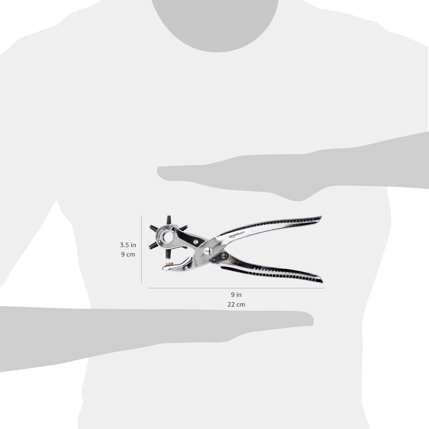 Amazon Basics Leather Hole Punch Set, Rotary Puncher, Multi Hole Sizes Maker Tool image number 2