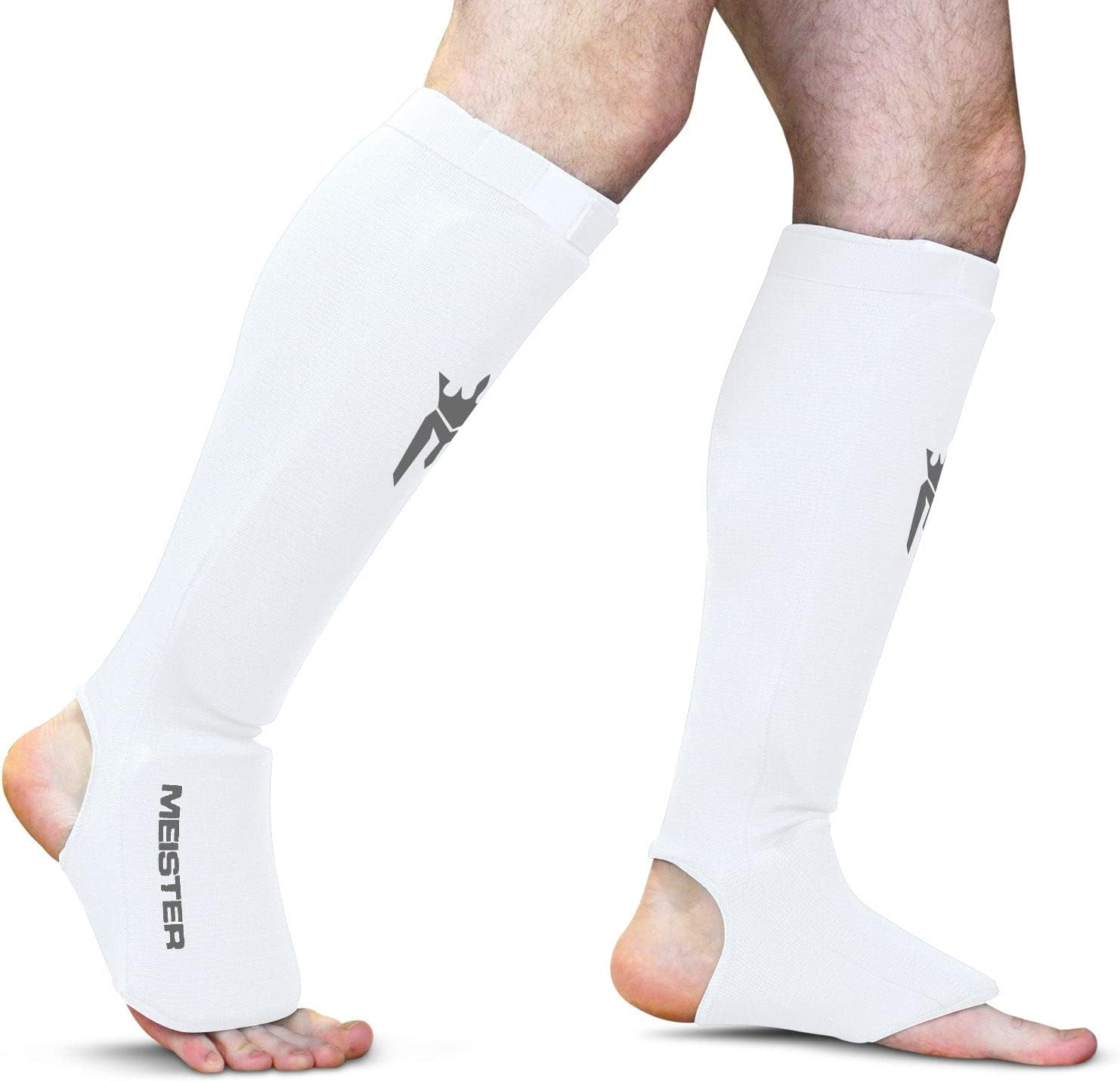 Meister MMA Elastic Cloth Shin & Instep Padded Guards (Pair)
