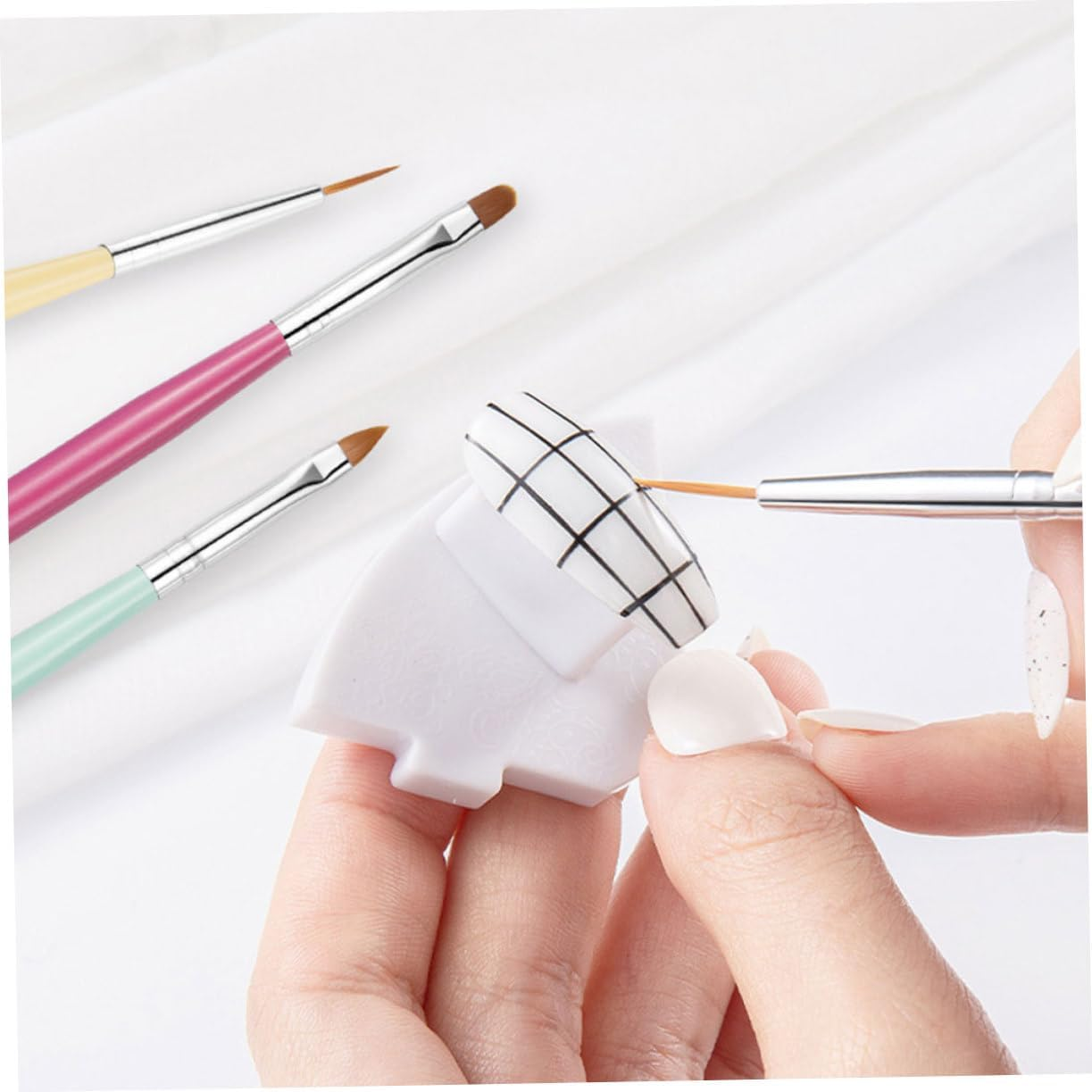 NULYLU 6Pcs Manicure Diy Drawing Pen Nail Art Tools Nail Kits Accessories for Charming Designs image number 4