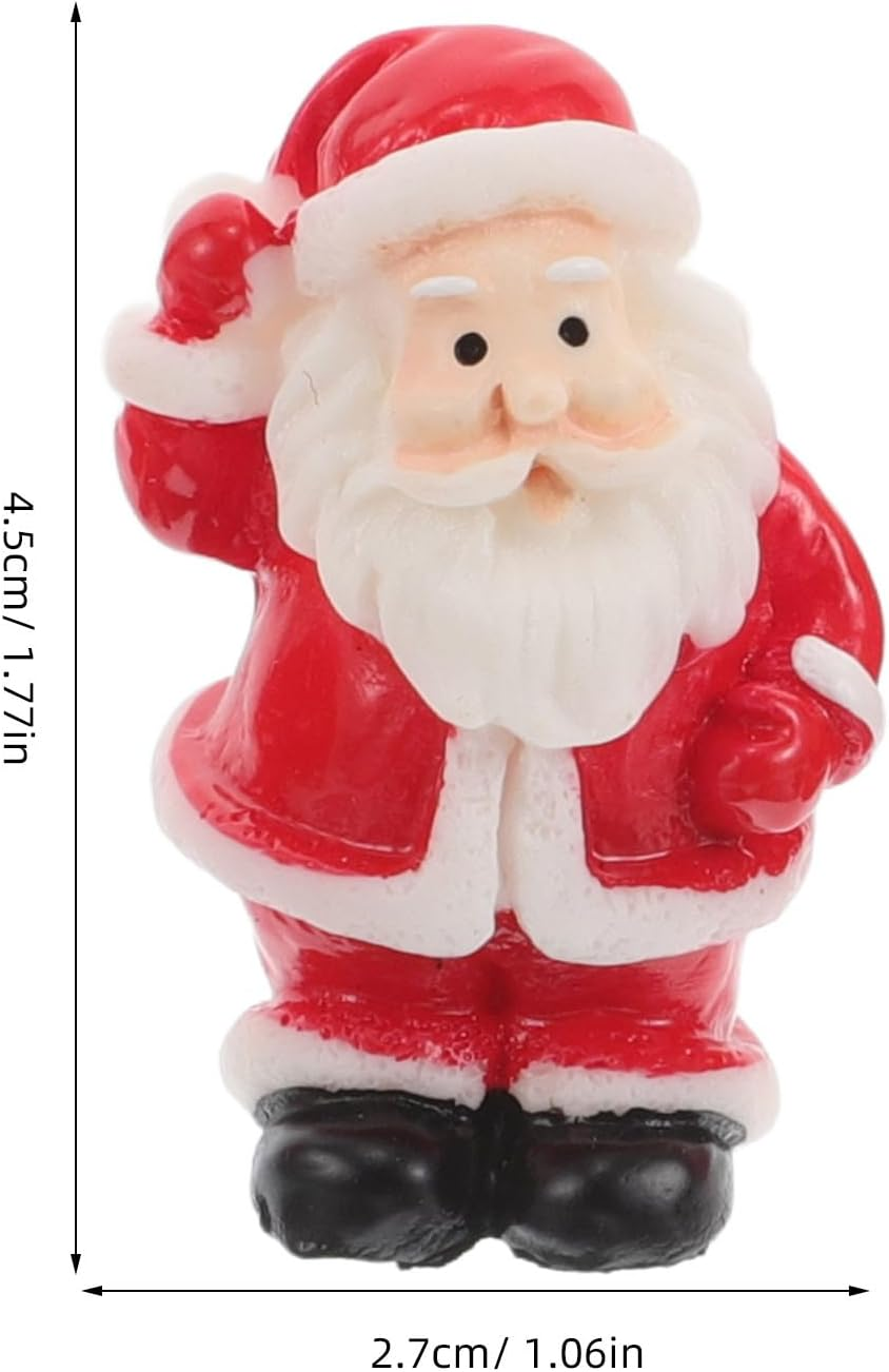 60PCS Micro Christmas Adornment Micro Christmas Ornament Set for Festive Tabletop Adornment - Retro Xmas Dollhouse Decor Xmas Theme for Party image number 5