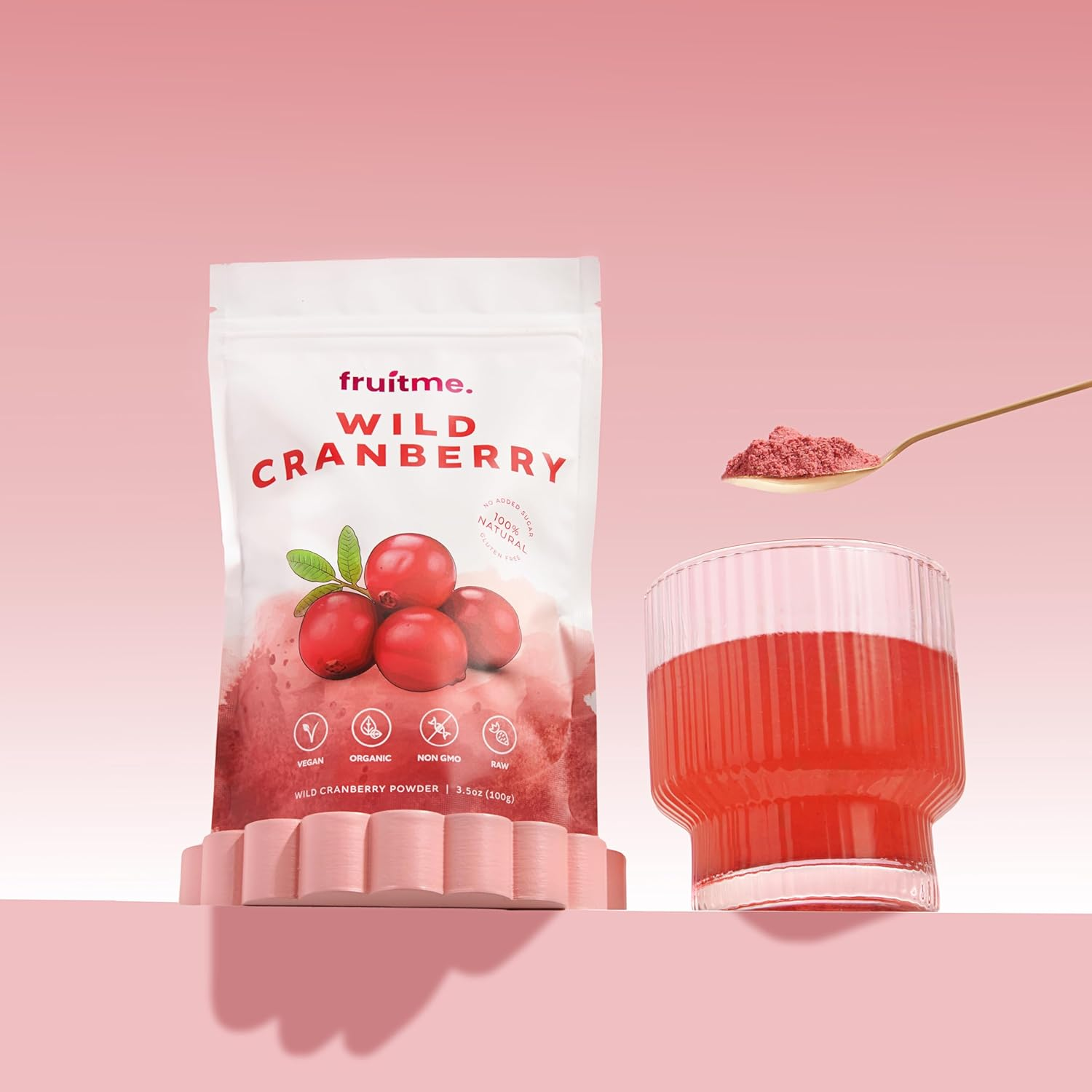 Raw Certified Organic 100% Wild Cranberry Powder Freeze-Dried 100G - Unsweetened Nutrient Dense Cowberry Superfood - Lingonberry Superfruit by Fruitme image number 5