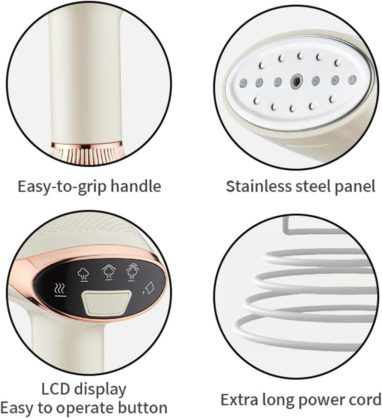 Handheld Garment Steamer, 30S Fast Heat Up1500W, Portable Travel Clothing Fabric Steamer with 260Ml Water Tank, Stainless Steel Heated Plate, for Home and Travel (AU PLUG) image number 6