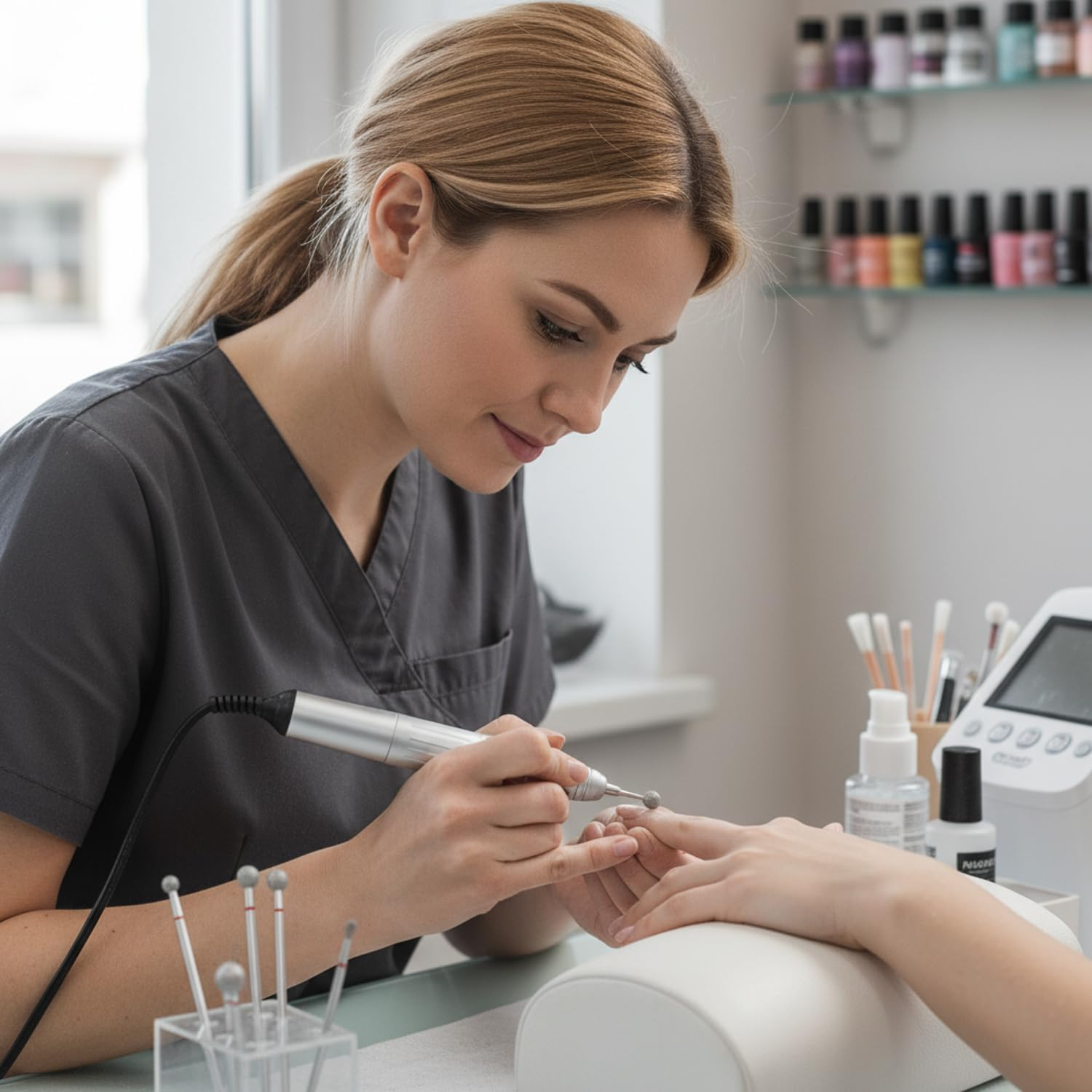 6Pcs Ball & Cuticle Nail Drill Bits Set for Manicure Pedicure, Electric Nail File Machine Accessories with 2.3-5.0Mm Heads, Professional Grooming Kit for Salon Home Use - CRFY image number 2