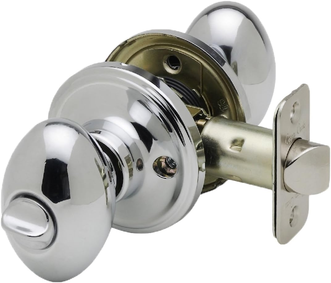 Copper Creek EK2030BC Egg Door Knob, Privacy Function, 1 Pack, in Black
