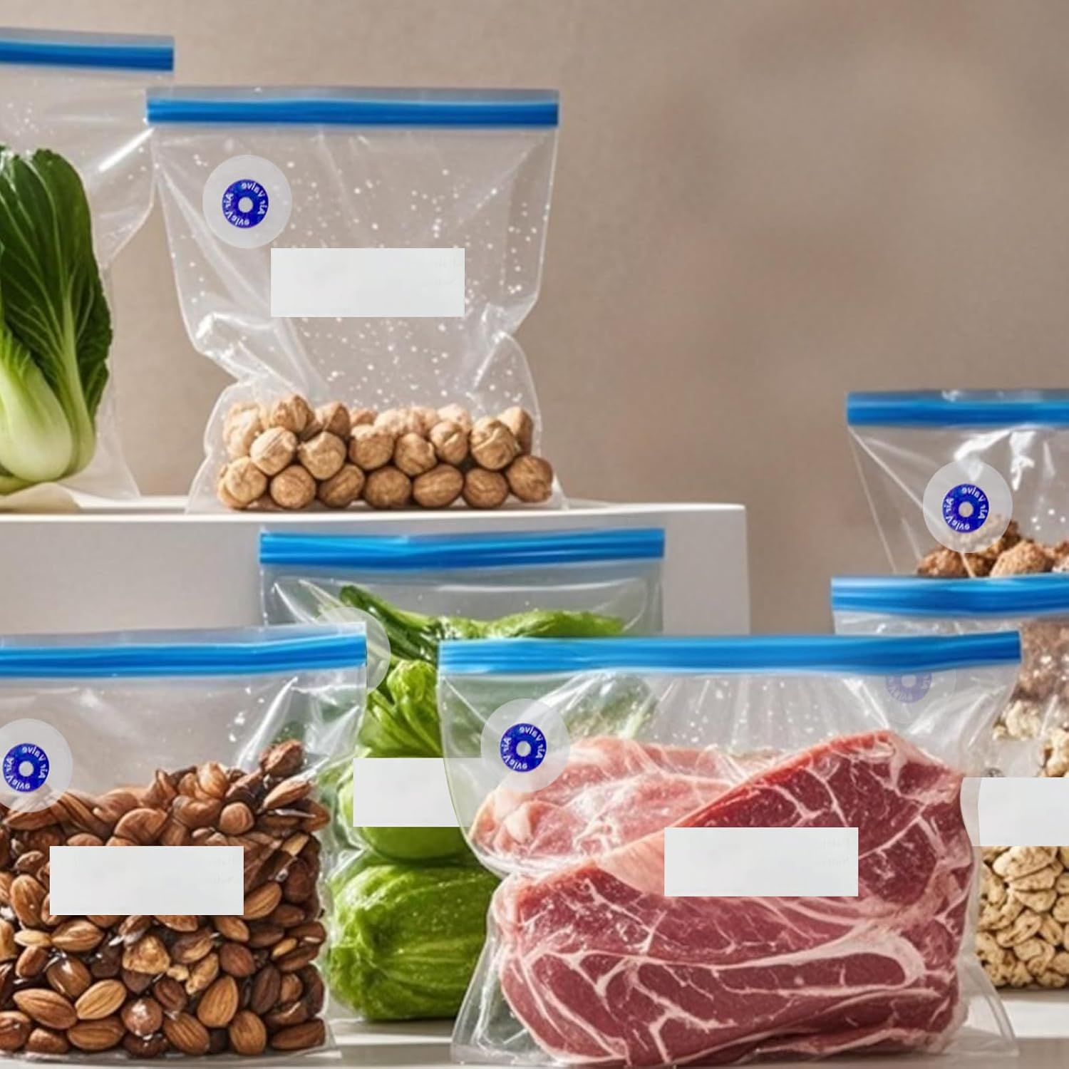 20PCS Reusable Sous Vide Cooking Bags 3 Sizes Vacuum Sealed Bags Sealed Storage Bags for Food Storage Sous Vide Cooking Suitable for Meal Preparation or Storage image number 2