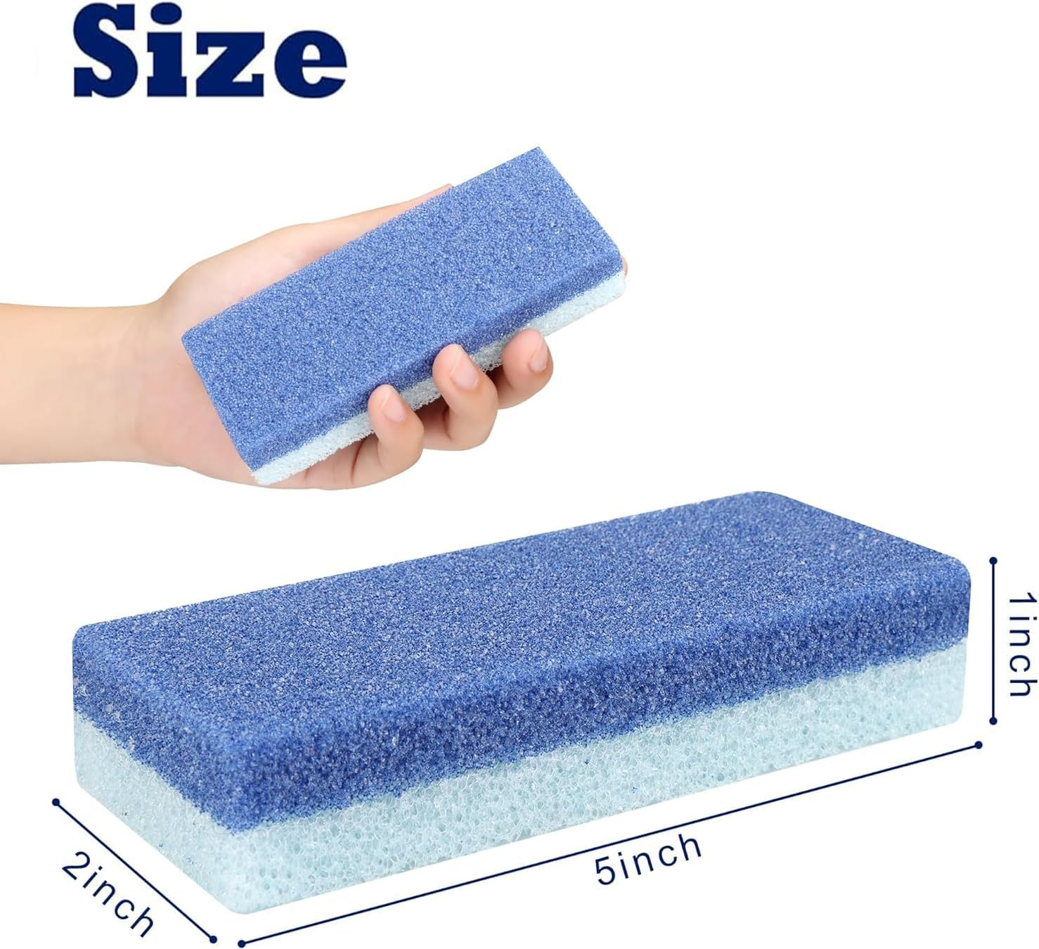 4 Pack Foot Pumice Stone, Double Sided Pumice Stone for Feet,Foot Remover and Pumice Pad, Hard Skin Callus Remover and Scrubber for Feet & Hands (Blue) - Purple image number 7