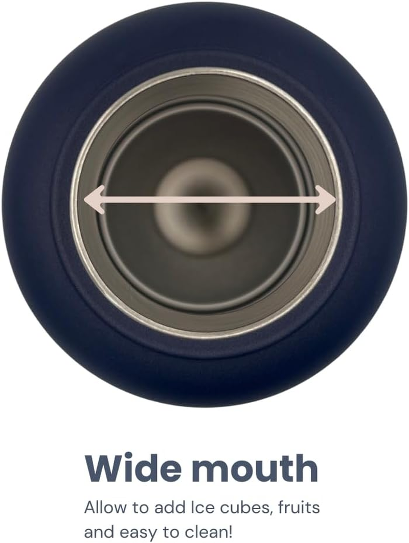 2-In-1 Dog Water Bottle & Food Dispenser, Insulated Stainless Steel Travel Bottle with Built-In Bowl, Portable Pet Hydration for Hiking & Outdoors (Dark Blue) image number 5