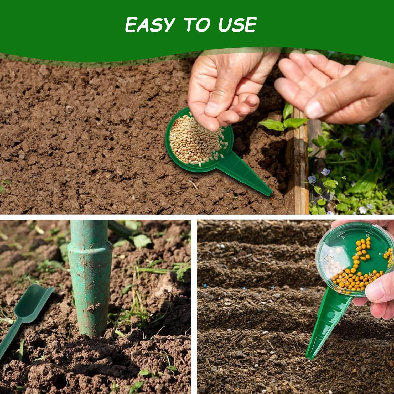 6 PCS Mini Seed Spreader Sowing Seed Dispenser Hand Tool Handheld Garden Seeder Ideal for Small Seeds of Flowers, Vegetables image number 5