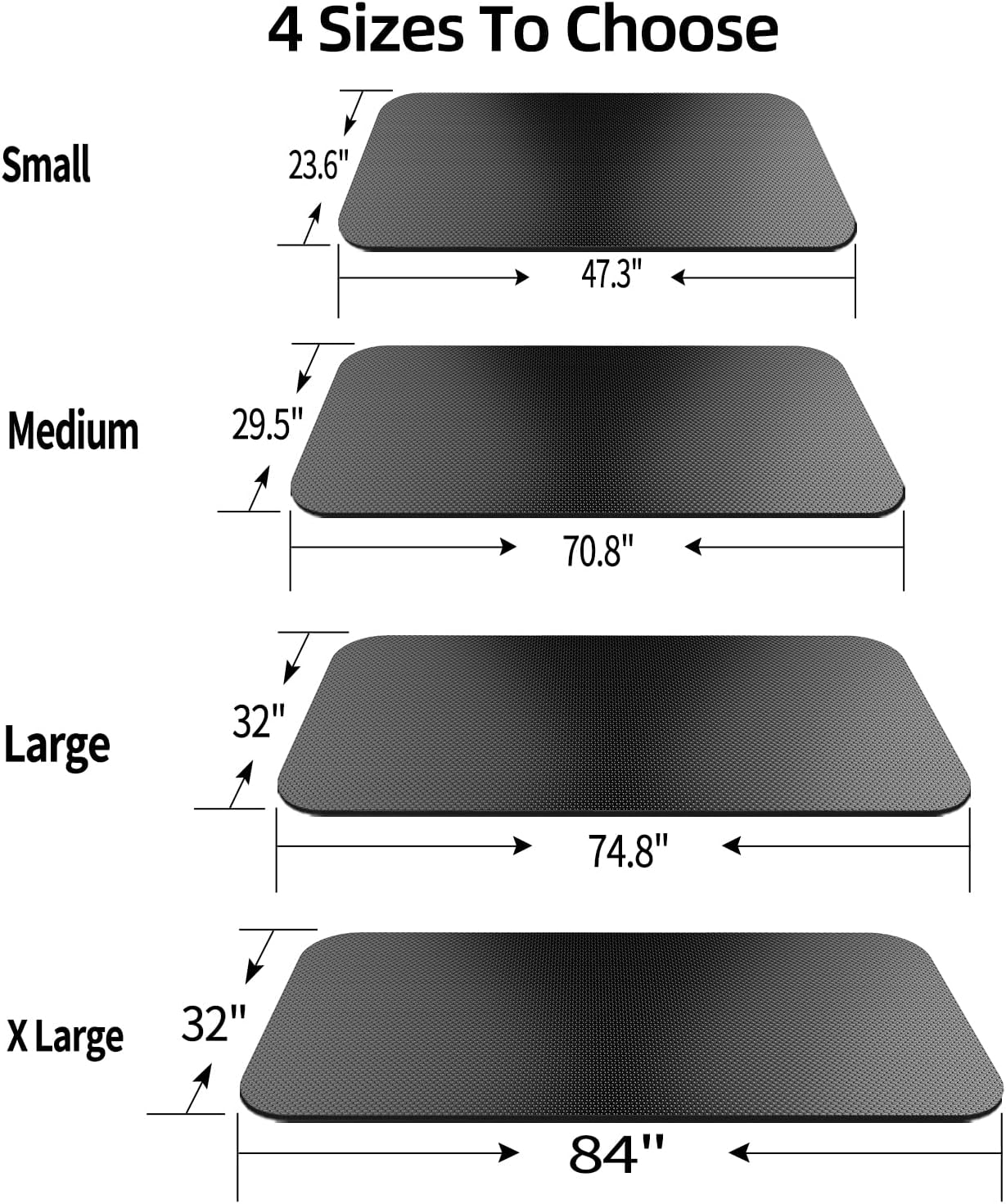 Exercise Equipment Mat - Treadmill Mat, Exercise Bike Mat, Fitness Mat, Elliptical Mat, Jump Rope Mat, Yoga Mat, Gym Mat Use on Hardwood Floors Protection&hellip; image number 2