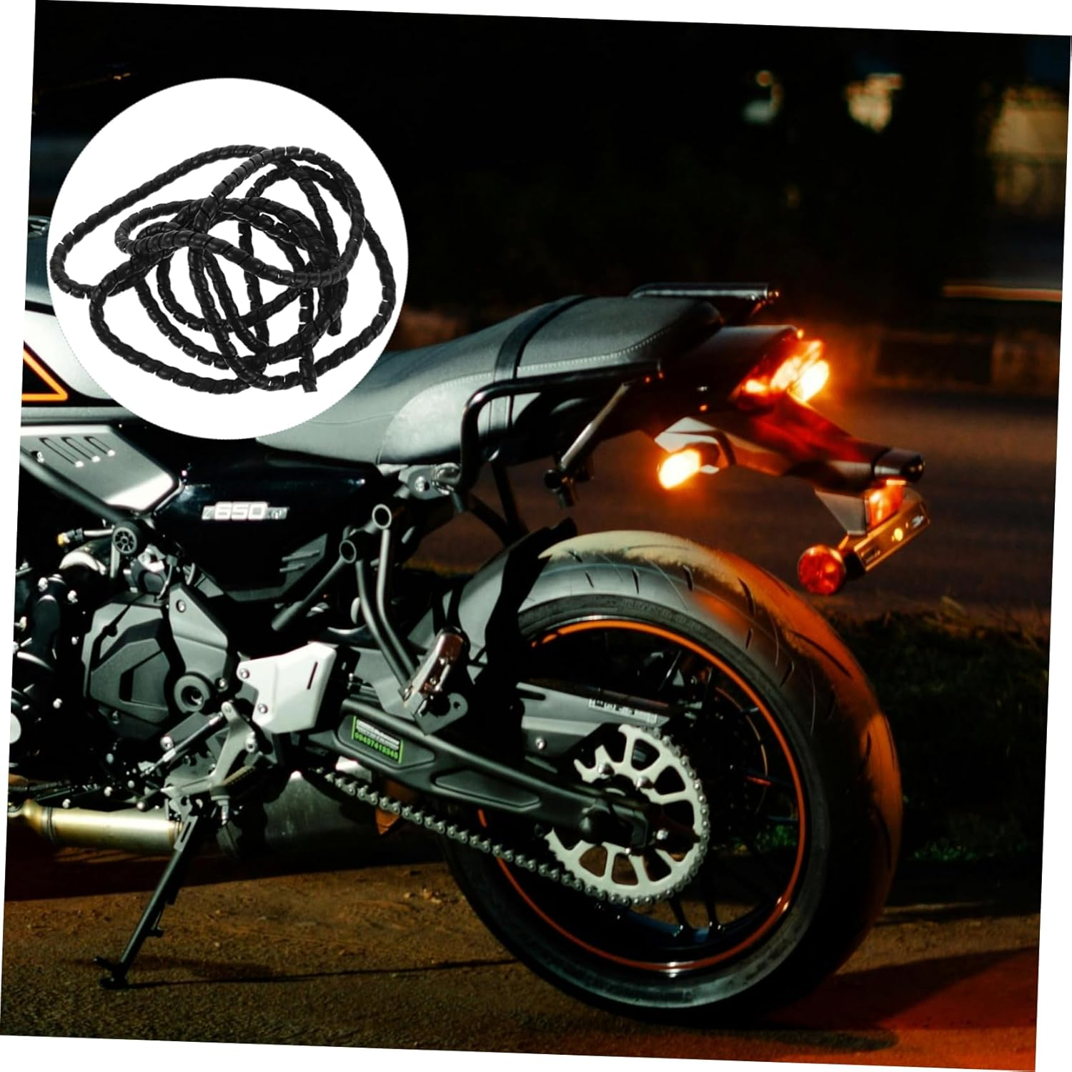 ULTECHNOVO 3-Meter Spiral Cable Sleeve 8Mm Black Wire Wrap Cord Sleeve Hose Insulated Cable Protector for Electrical Cord Management on Bikes and Home image number 4