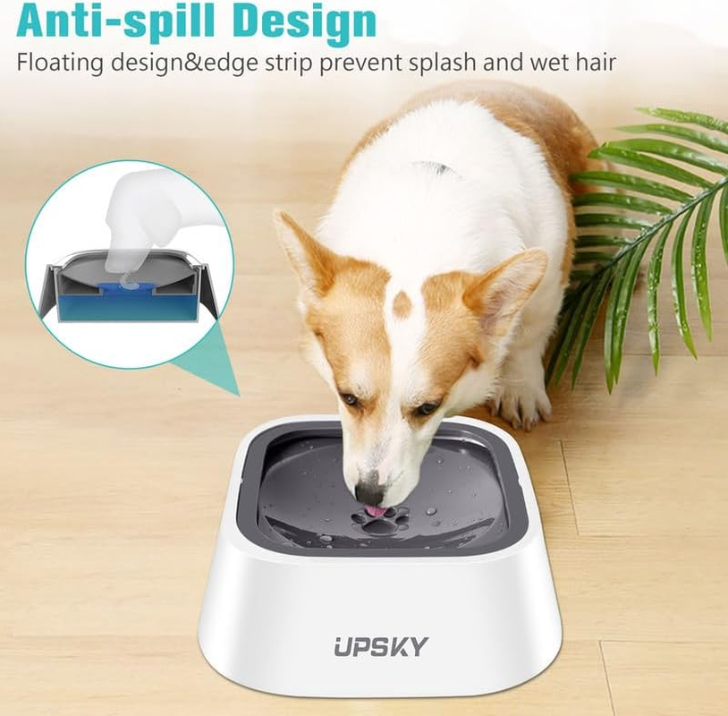 UPSKY Dog Water Bowl Vehicle Carried Floating Bowl Cat Water Bowl Slow Water Feeder Dispenser Anti-Overflow Pet Fountain Portable Car Dog & Cat - Blue image number 4