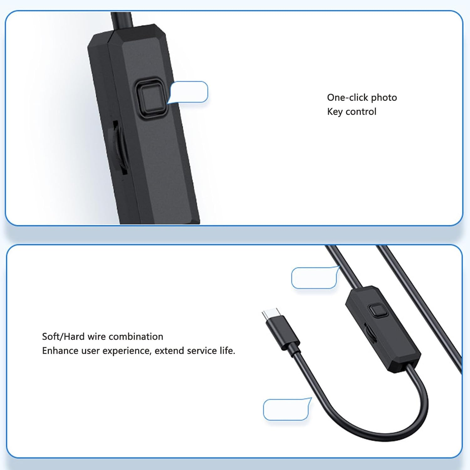 Endoscope Camera with Light, 2MP 1920P HD Borescope Tool with 8 Adjustable LED Lights, 7.9Mm Probe IP67 Waterproof Inspection Camera for Ios for Android (5M / 16.4Ft) image number 2