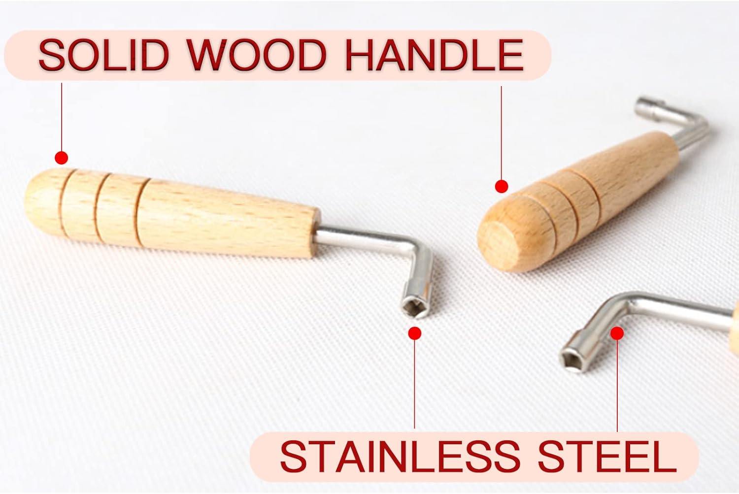 Cheerock Universal L-Shape Tuning Wrench for Lyre Harp & Other Small Stringed Instruments - Easy & Precise Tuning - String Nails + Tuning Wrench image number 1