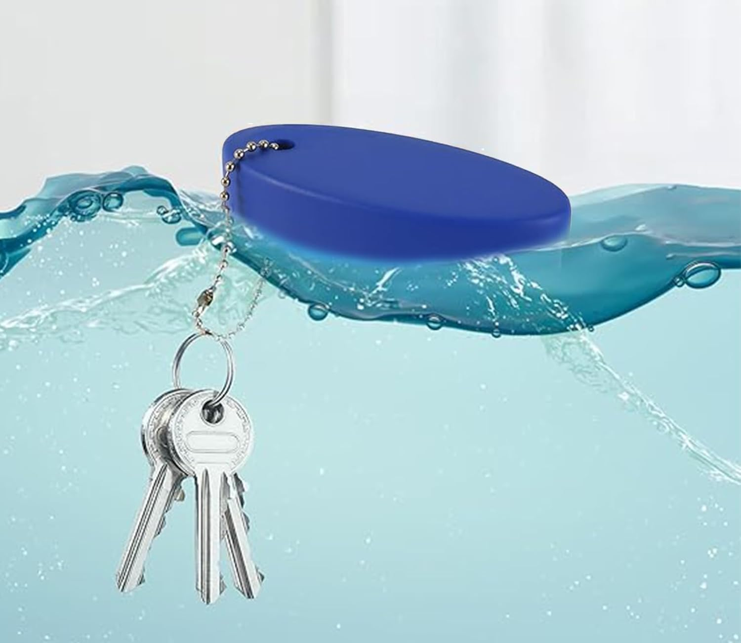 4Pcs Boat Key Floating Keychain,Pu Bright Color Oval Floating Key,Bright Color Oval Float Key Rings Pendant for Boating,Fishing, Surfing, Sailing,Kayak and Outdoor Water Sport (4 Colors)
