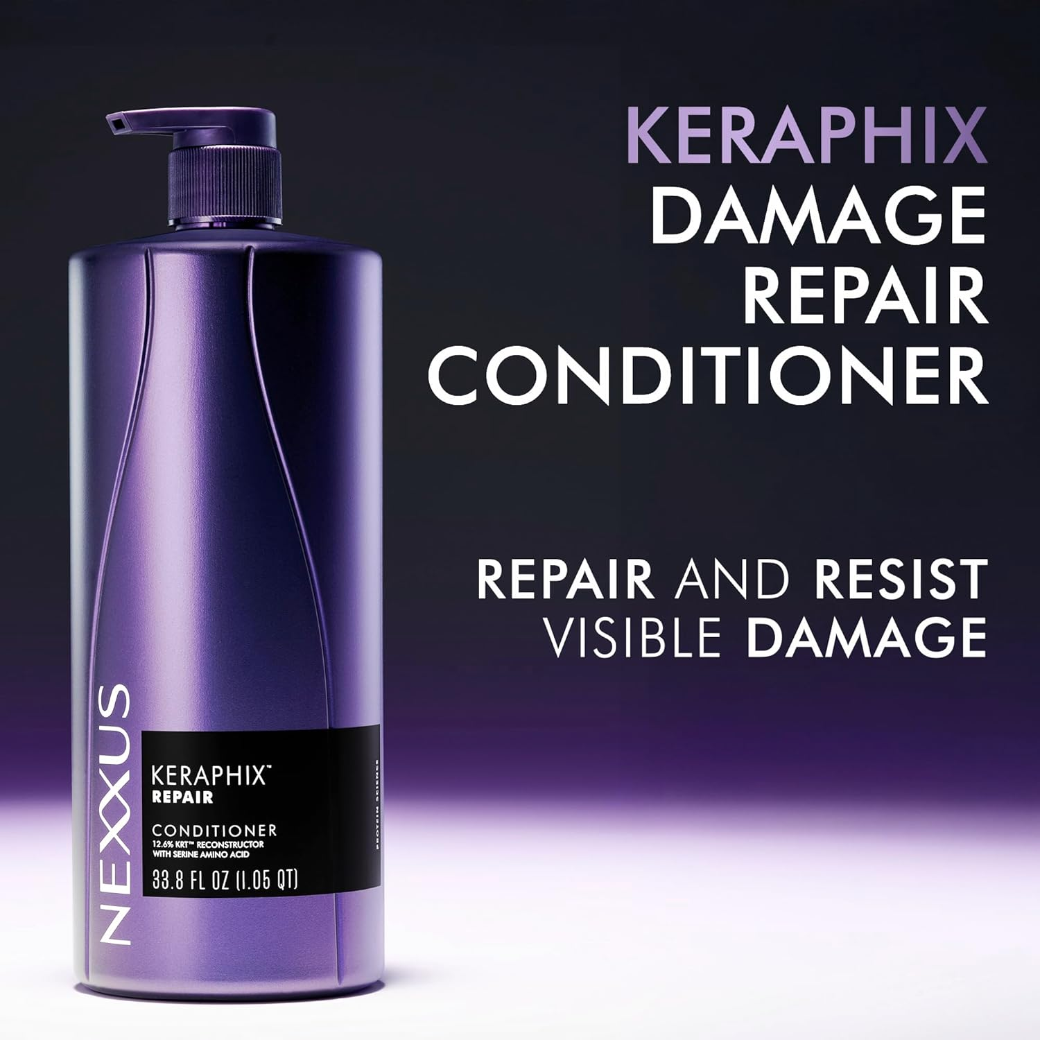 Nexxus Keraphix Proteinfusion Conditioner with Keratin Protein and Black Rice Conditioner for Damaged Hair 33.8 Oz image number 6