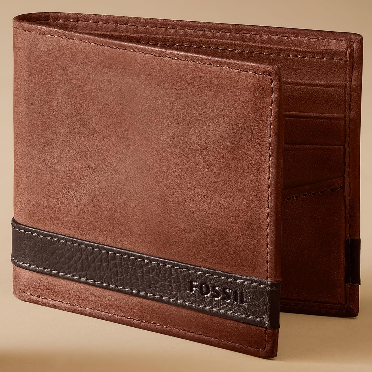 Fossil Men'S Quinn Bifold with Flip Id