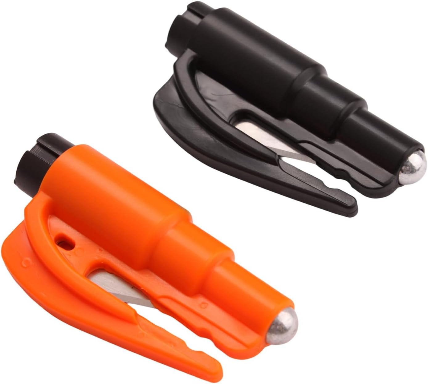 Ozessence 2 Car Window Breaker, 2-In-1 Emergency Keychain Car Escape Tool with Seatbelt Cutter, Simple Operation Crushed by One Press (Black/Orange image number 6