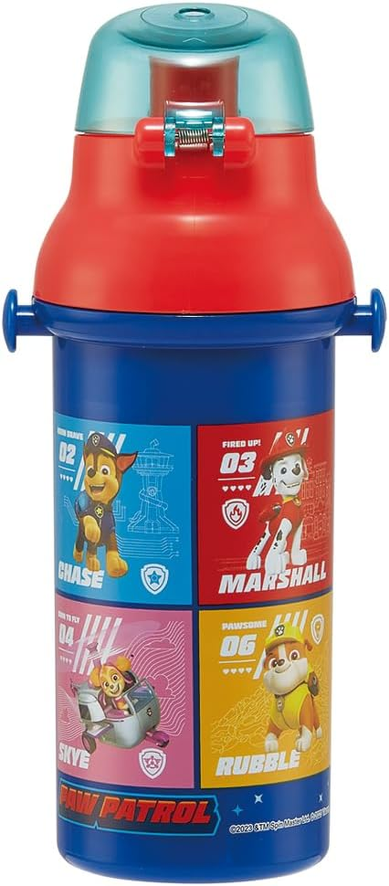 Skater PSB5SANAG-A Paw Patrol Water Bottle, 16.2 Fl Oz (480 Ml), for Kids, Antibacterial, Plastic, Kid-Friendly Lightweight, Made in Japan