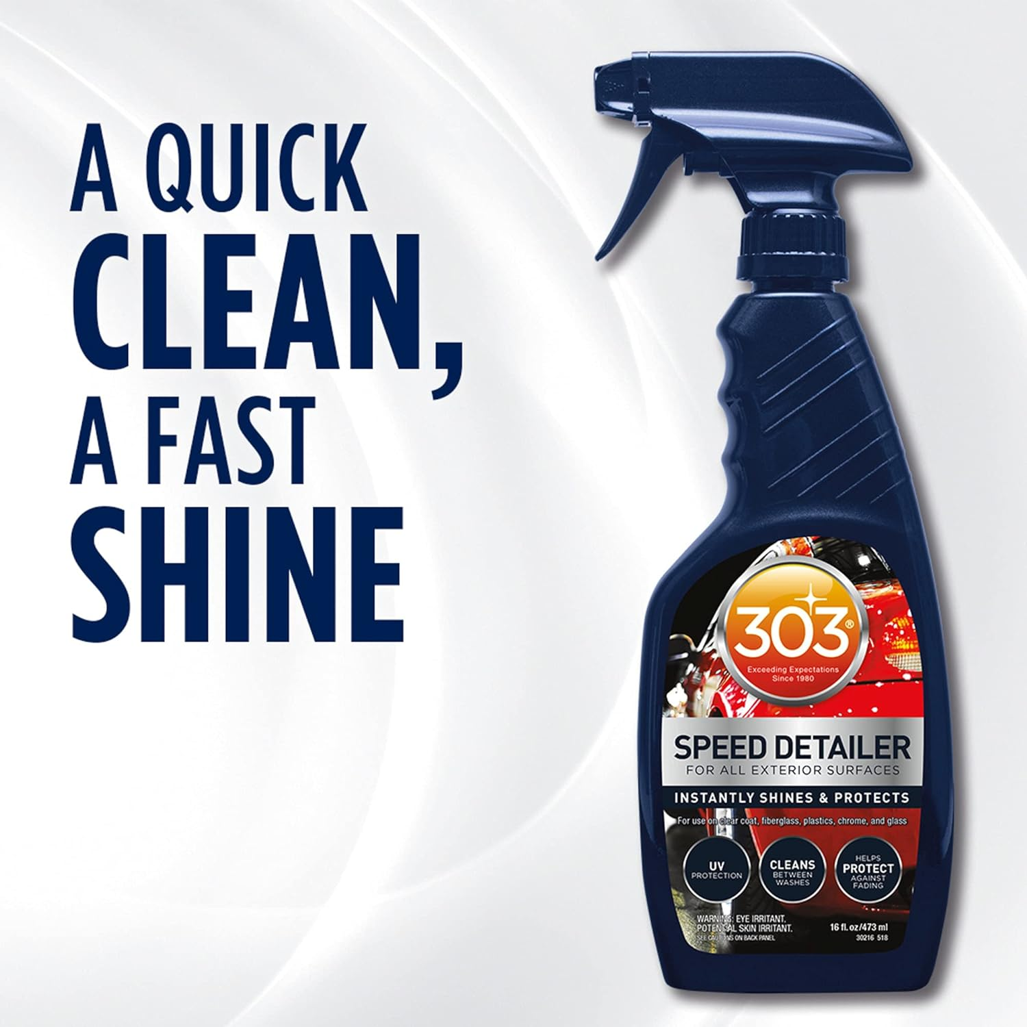 303 Products Speed Detailer - for All Exterior Automotive Surfaces - Instantly Shines and Protects Paint - Cleans between Washes - UV Protection, 16 Fl. Oz. (30216CSR) Packaging May Vary image number 3
