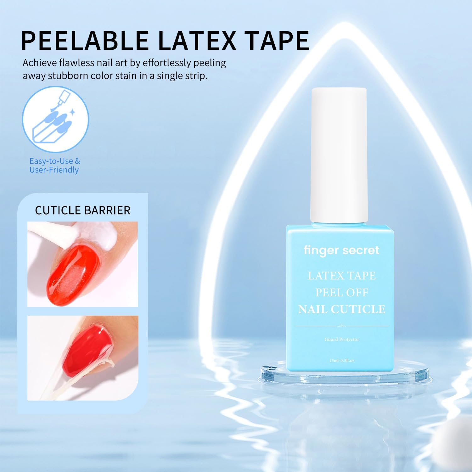 Finger Secret Nail Polish Gel Remover Kit - Removes Gel Polish Easily, Liquid Latex for Nails,Strengthens Weak Nails,With Perfect Manicure.Convenient and Portable for All Your Nail Care Needs. image number 4