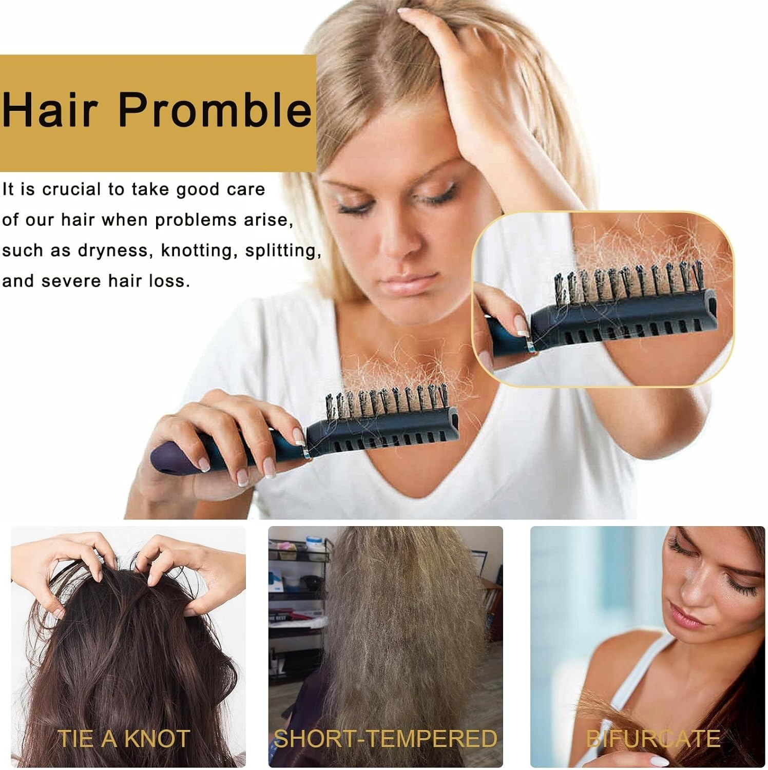 RWGKCDB Collagen Hair Mask, Argan Oil Collagen Hair Mask, Repairs Damaged Hair, Suitable for Straight, Curly, Dyed, and Permed Hair Types (Size : 4Pcs) image number 2