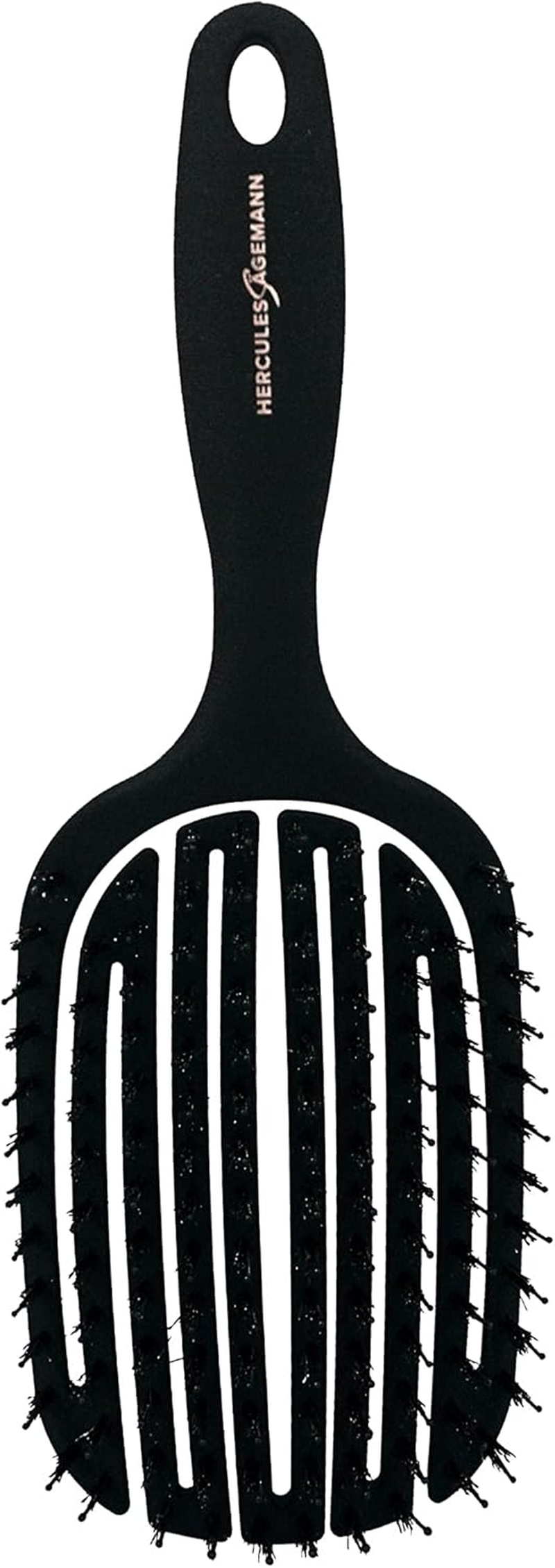 HERCULES S&Auml;GEMANN - 9155 Flexy Shape Hair Brush | Flexible, Gentle Natural Hair Brush | Boar Bristles with Nylon Pins | Detangling Brush for Long Hair | Oval - Medium Size