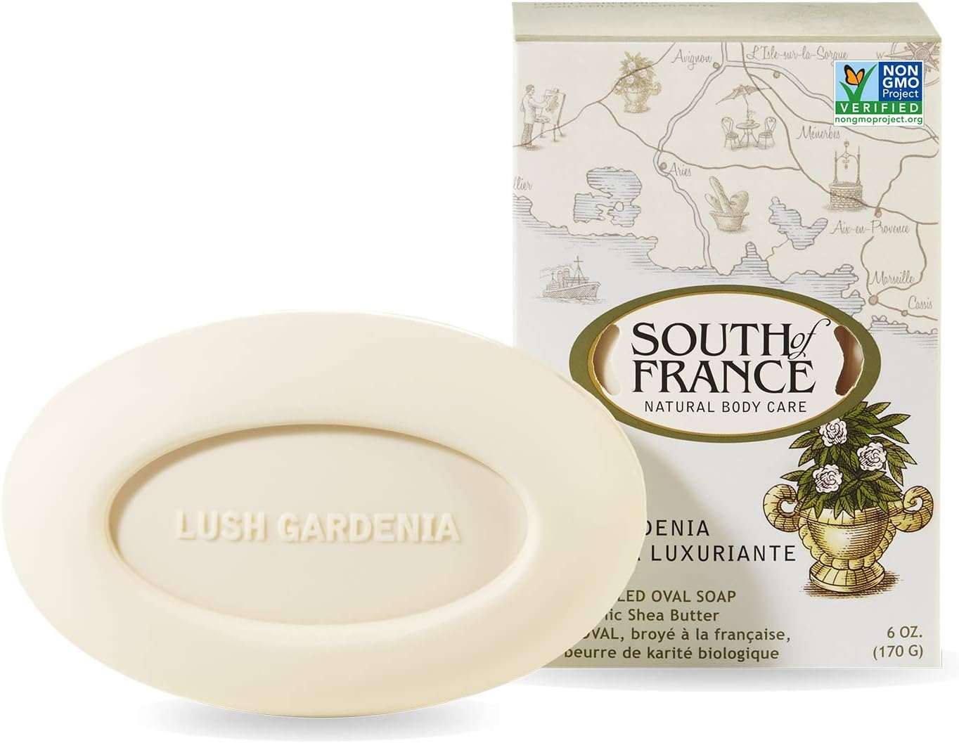 SOUTH of FRANCE Lush Gardenia Bar Soap, 0.02 Pound