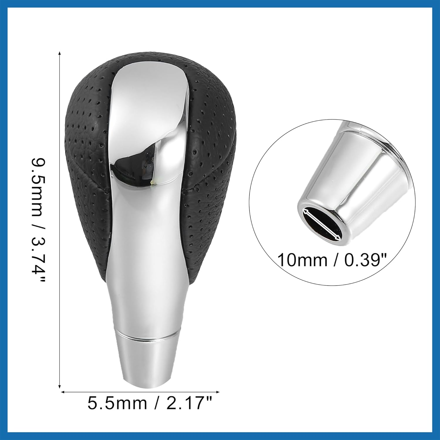 Car Automatic Gear Stick Shift Knob Transmission Silver Tone for Lexus Rx450H 2010-2015 for Lexus IS F 2008-2014 image number 4