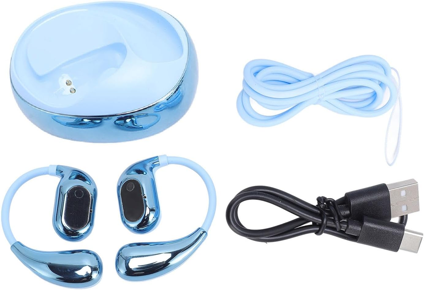 Depisuta AI Language Translator Earbuds, OWS Real Time 3 in 1 Translation Earbuds with Digital Display Noise Reduction 5.4 Wireless Clamp/Holder on Translator Headphone for Travel