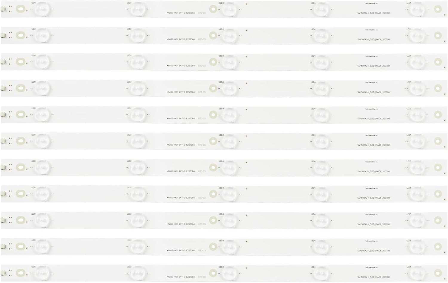 LED Strip 5Leds for Hi.Sen/Se 50'' TV SVH500A24 5LED REV06 HD500DF-B53 HD500DF-B54 RSAG7.820.6660/ROH 50H5GB 50H5C 50H4C 50H4CA image number 1