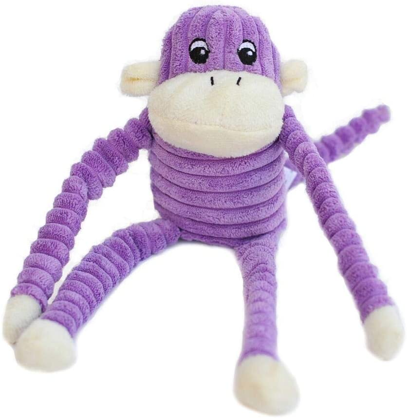 Zippypaws ZP047 Spencer Crinkle Monkey Purple Small 28 X 10Cm, Purple, Small 28 X 10Cm