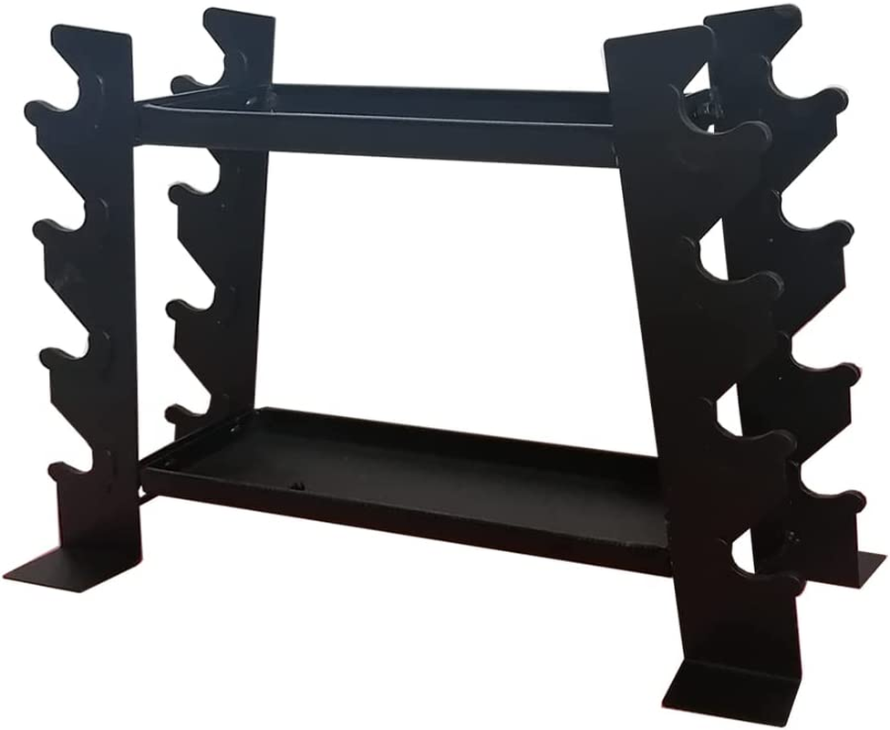 Compact Solid Metal Kettlebell Dumbbell Rack Storage Stand Home Gym Black 200KG image number 5