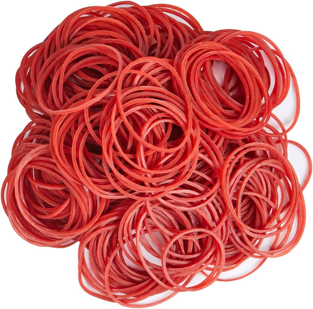 AMUU Rubber Bands 300Pcs Red Small Rubber Bands for Office School Home Size16 Elastic Band Office School Home Strong Elastic Band Loop Office Supplies - Blue image number 5