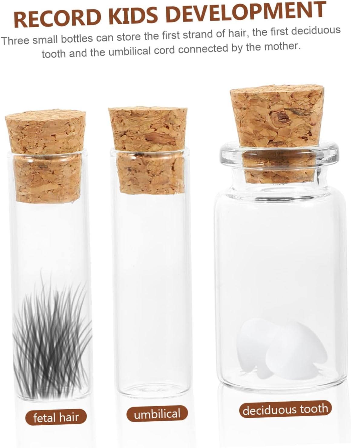 Mobestech Lanugo Storage Bottle Fetal Hair Box Boys and Girls Teeth Keepsake Organizer for Newborn Shower Random Style image number 6