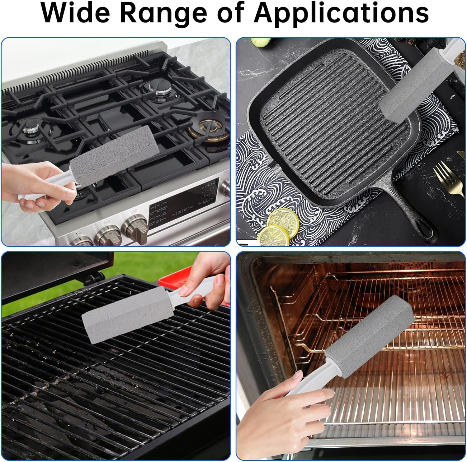 Cleaning Pumice Stone for Stove Grates, Water Rings and Stains Removal (2 Pack) image number 6