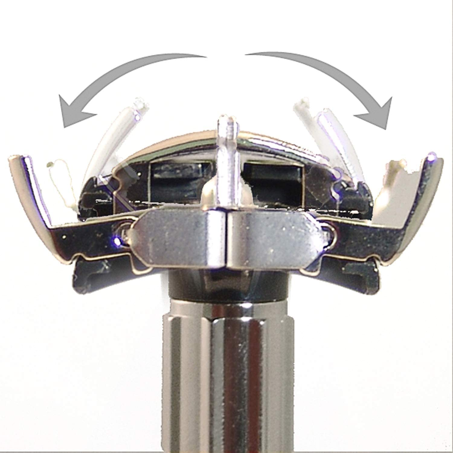 Feather Double Edge Shaving Razor - Stainless Steel And Black image number 5