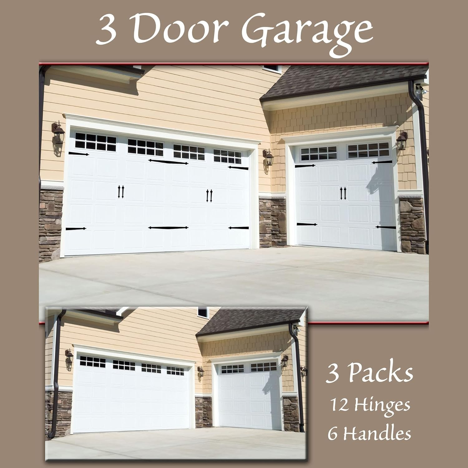 Household Essentials 240 Hinge It Magnetic Decorative Garage Door Accents - Black image number 1