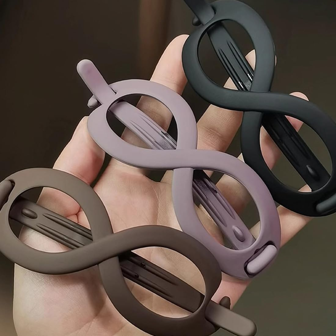 XUZOPIM Pack of 6 French Hair Clips Figure 8 Hairpin Curve Women'S Large Hair Clip Set Matte Hair Clip for Women Thick Hair and Thin Elegant Hair Accessory image number 3