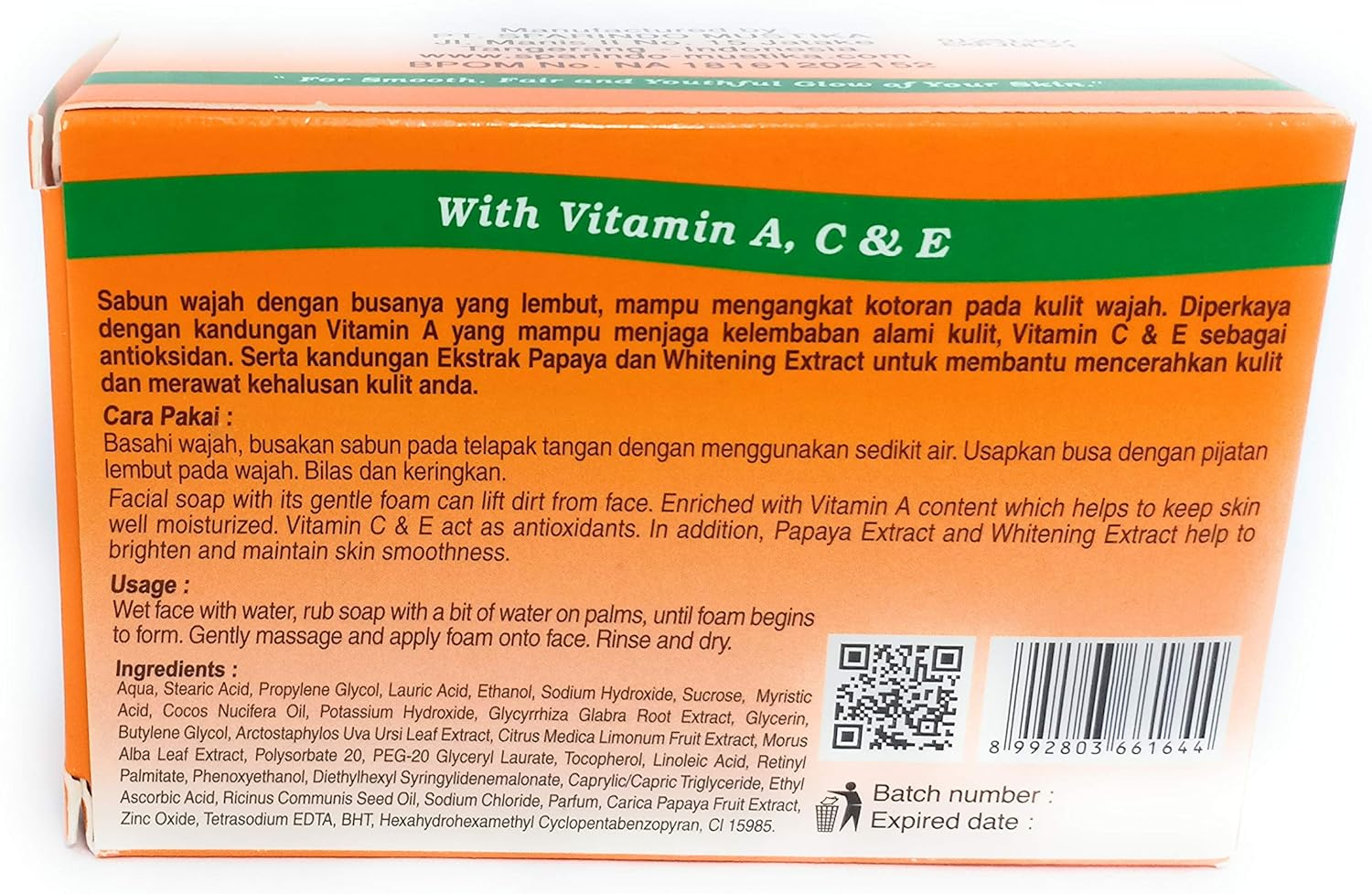 BDL Papaya Brightning Soap,128 Gram image number 3